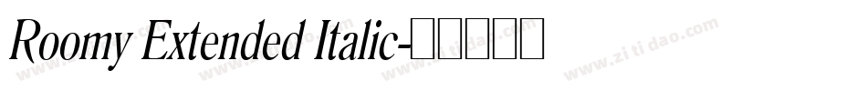 Roomy Extended Italic字体转换